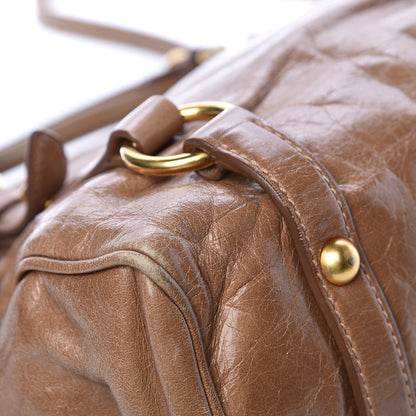 Miu Miu Vitello Lux Mini Bow Bag Brown 14 of 18