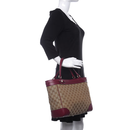 Gucci Monogram Web Medium Mayfair Tote Cherry 2 of 10