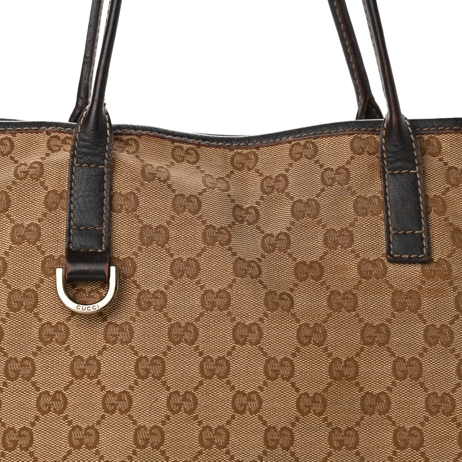 Gucci Monogram Large New Britt Tote Brown 8 of 15