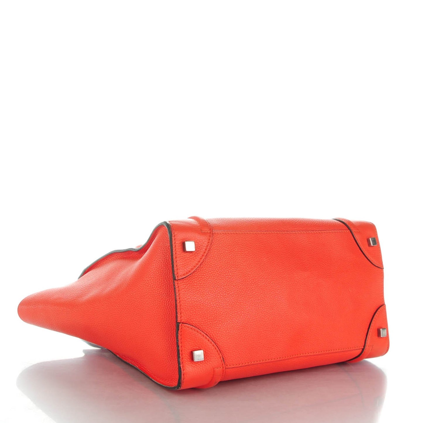 Drummed Calfskin Mini Luggage Vermillion