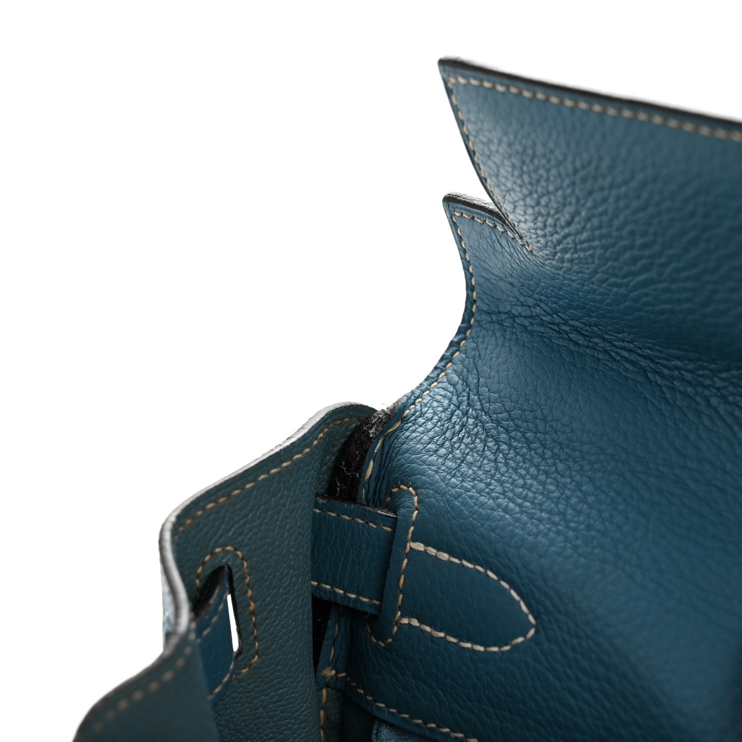 Hermes Taurillon Clemence Kelly Retourne 28 Bleu Jean 12 of 16