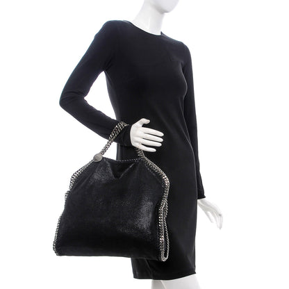 Stella McCartney Shaggy Deer Falabella Fold Over Tote Black 2 of 8