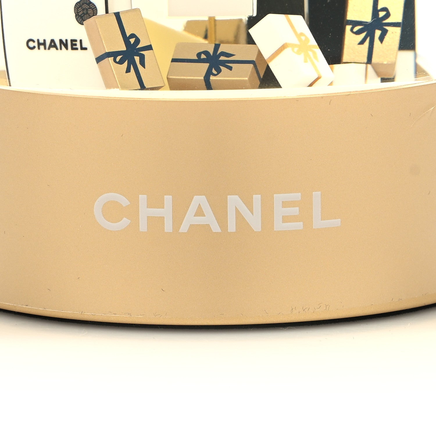 Chanel Glass CC Shopping Bag Snow Globe Gold 6 of 9