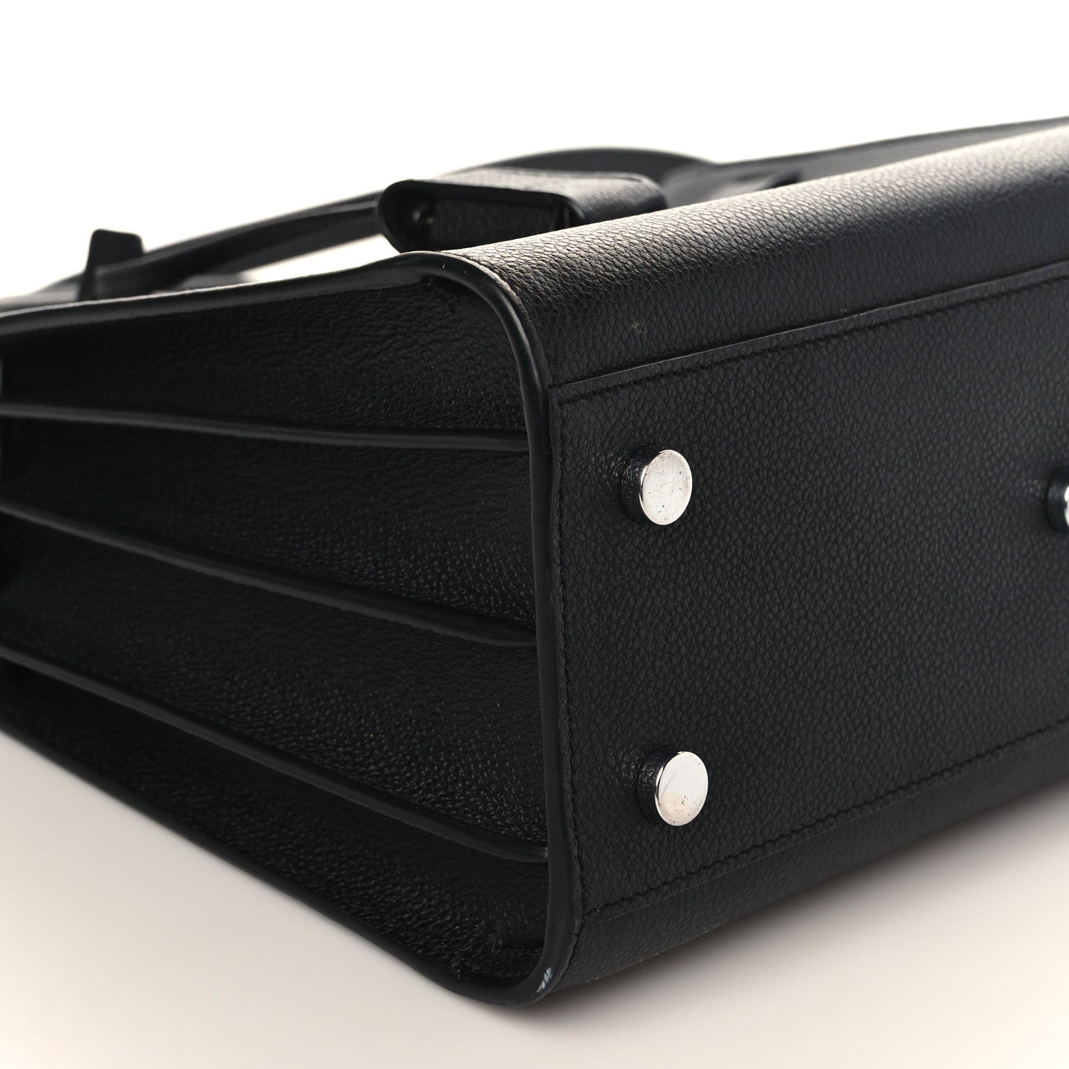 Saint Laurent Grained Calfskin Baby Sac De Jour Black 7 of 10
