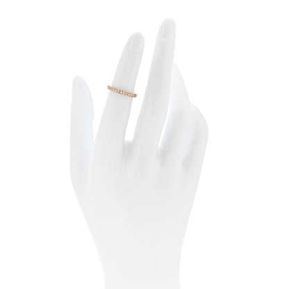 Tiffany 18K Rose Gold Diamond Soleste Half Eternity Band Ring 46 3.75 2 of 4