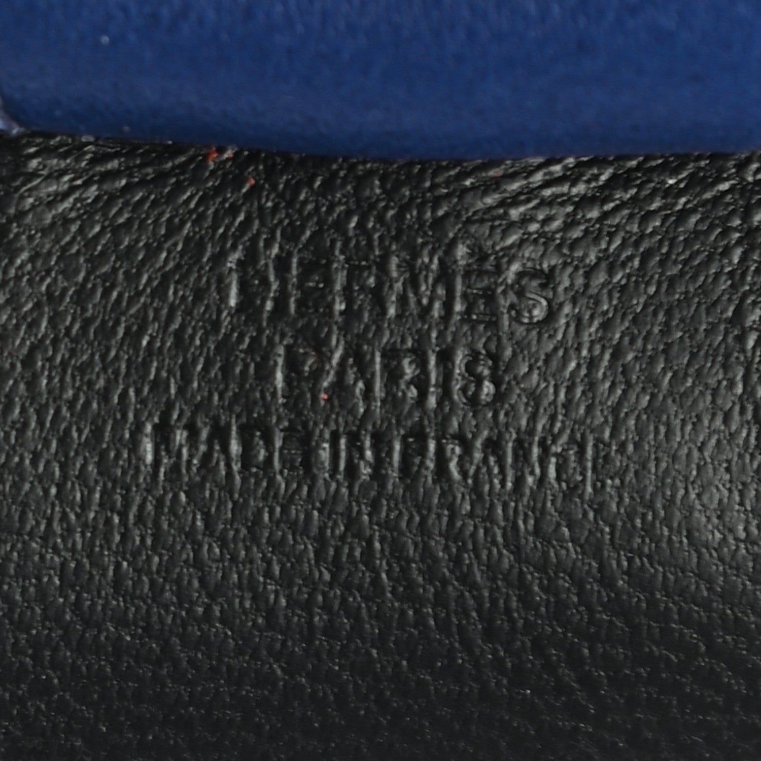 Hermes Milo Lambskin Grigri Rodeo Horse Bag Charm MM Black Bleu Saphir Gold 3 of 4