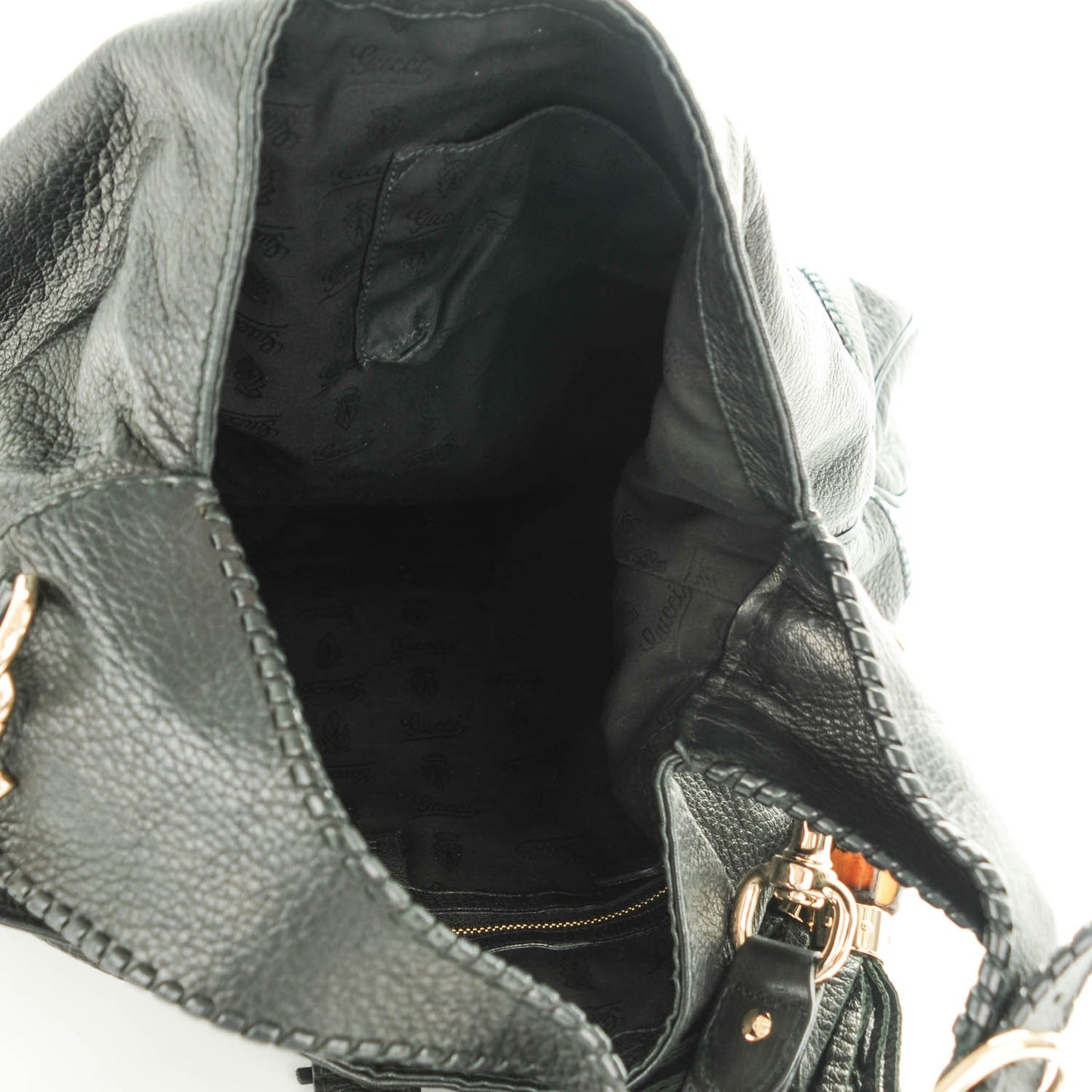 Calfskin Large New Jackie Shoulder Bag Black