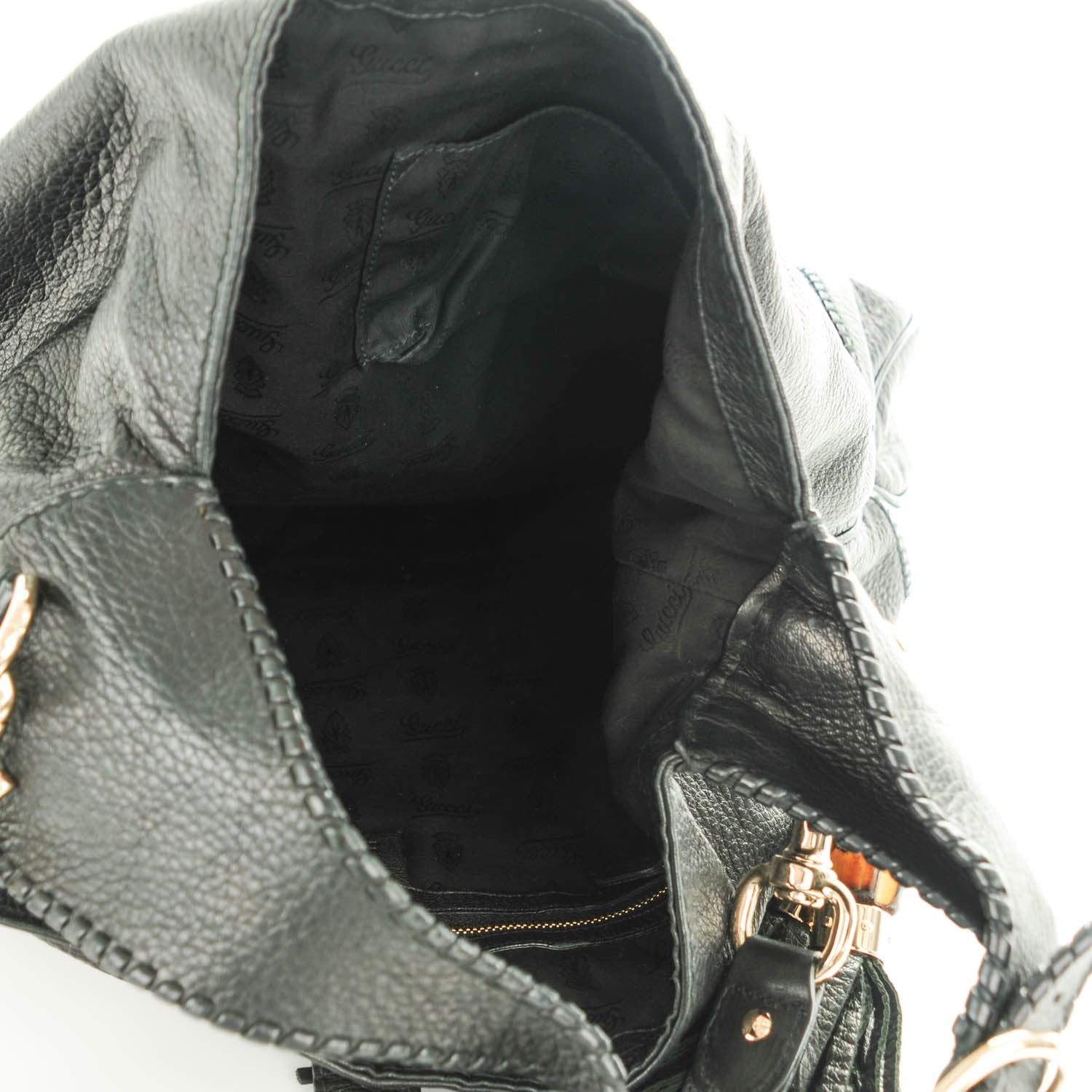 Gucci Calfskin Large New Jackie Shoulder Bag Black 5 of 7