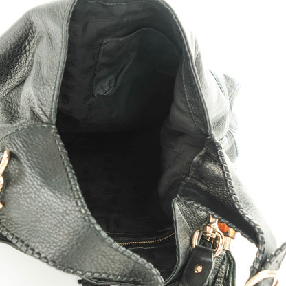 Gucci Calfskin Large New Jackie Shoulder Bag Black 5 of 7