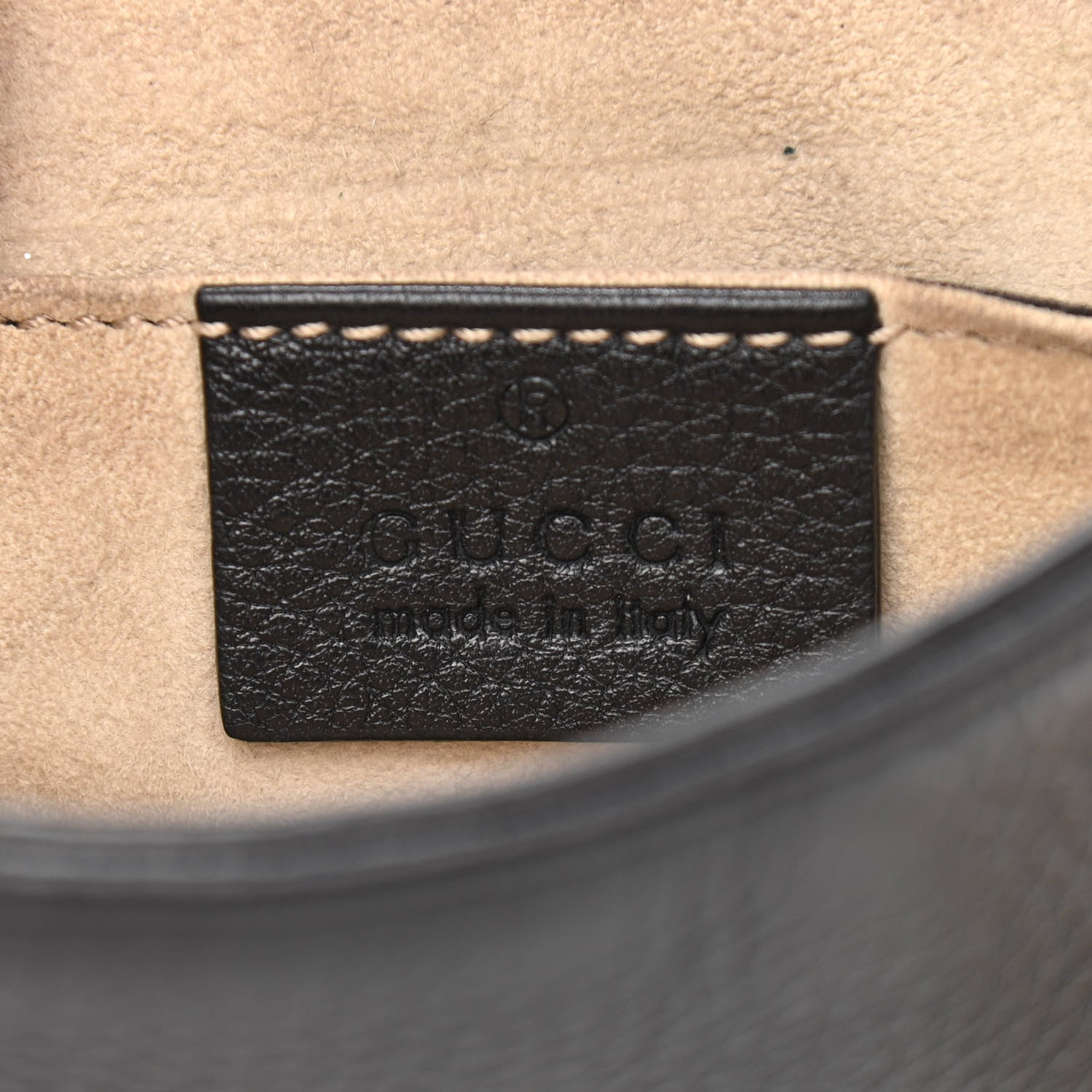 Gucci Pebbled Calfskin Small 1973 Chain Shoulder Bag Black 6 of 10