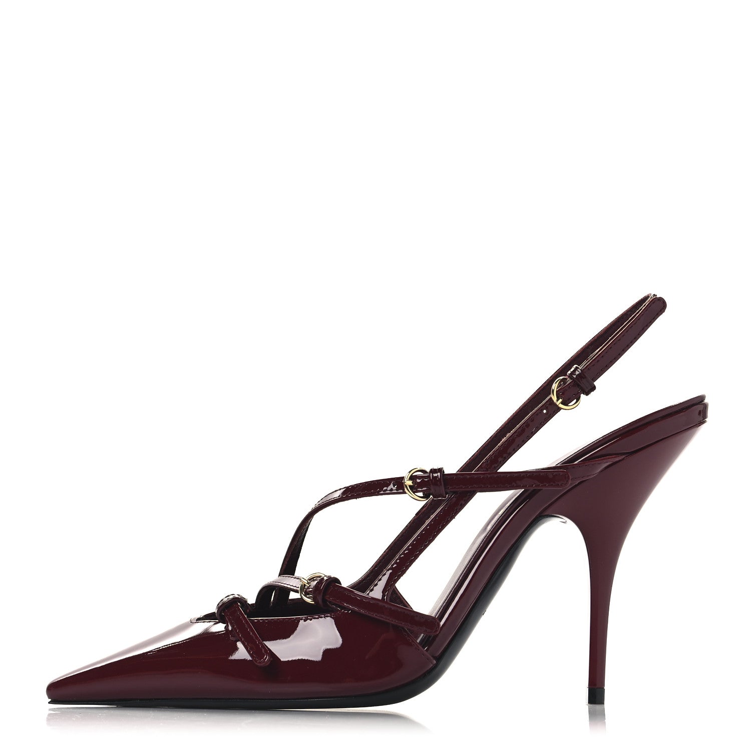 Miu Miu Vernice Buckle Slingback Pumps 37.5 Porpora 1 of 9