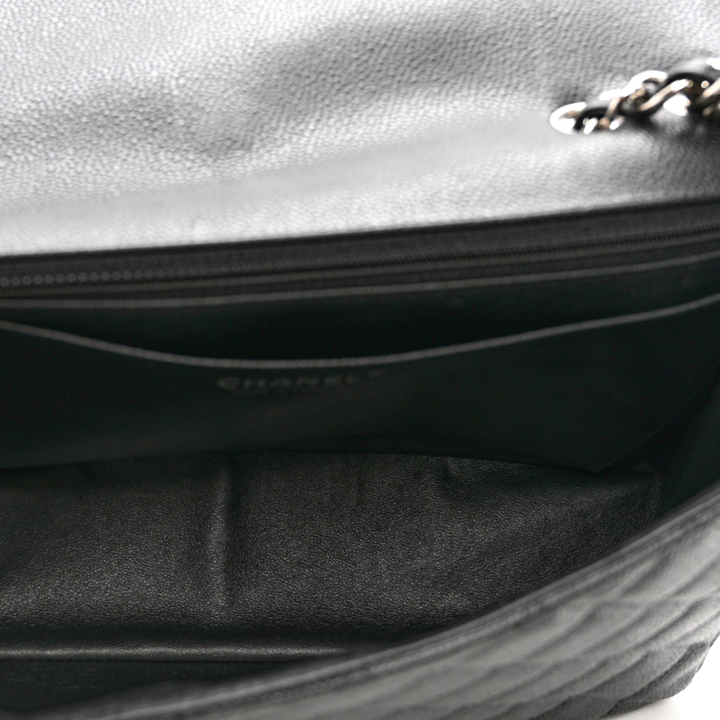 Caviar Quilted Jumbo Single Flap Black