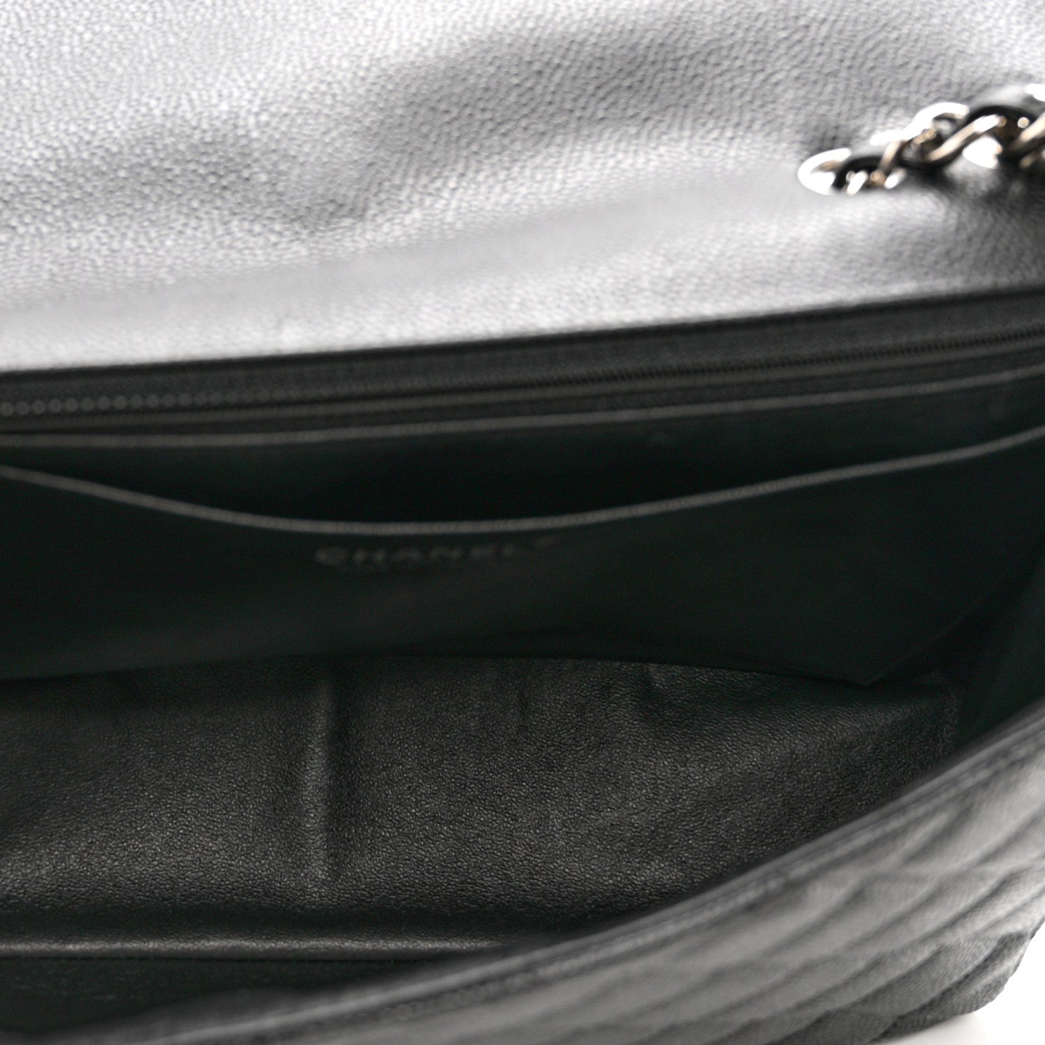 Chanel Caviar Quilted Jumbo Single Flap Black 5 of 11
