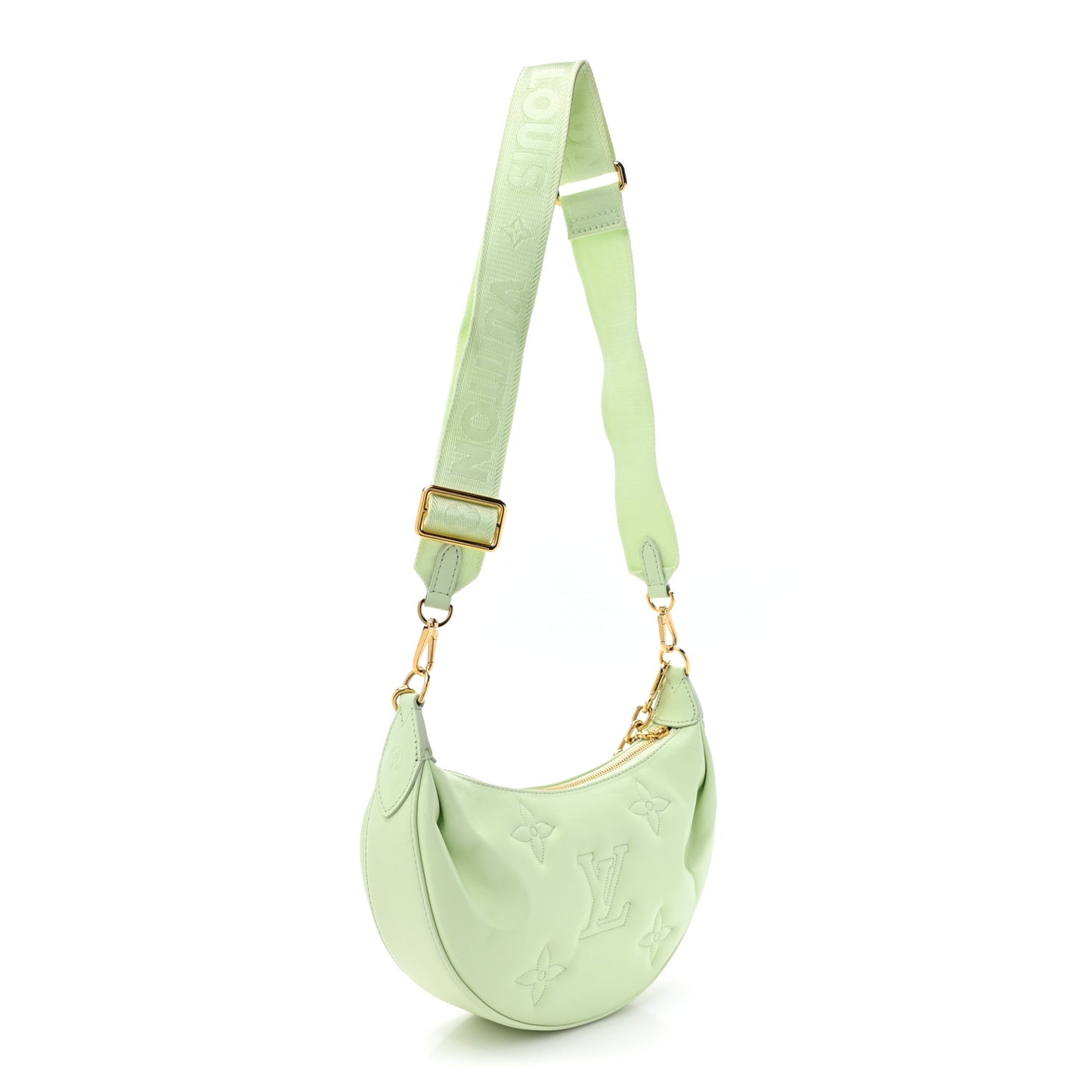Calfskin Bubblegram Over The Moon Light Green
