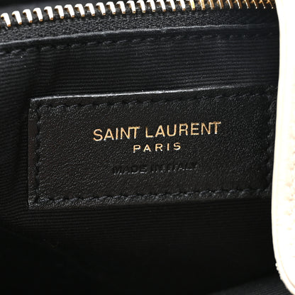 Saint Laurent Lambskin Matelasse Monogram Joe Backpack Cream 5 of 9