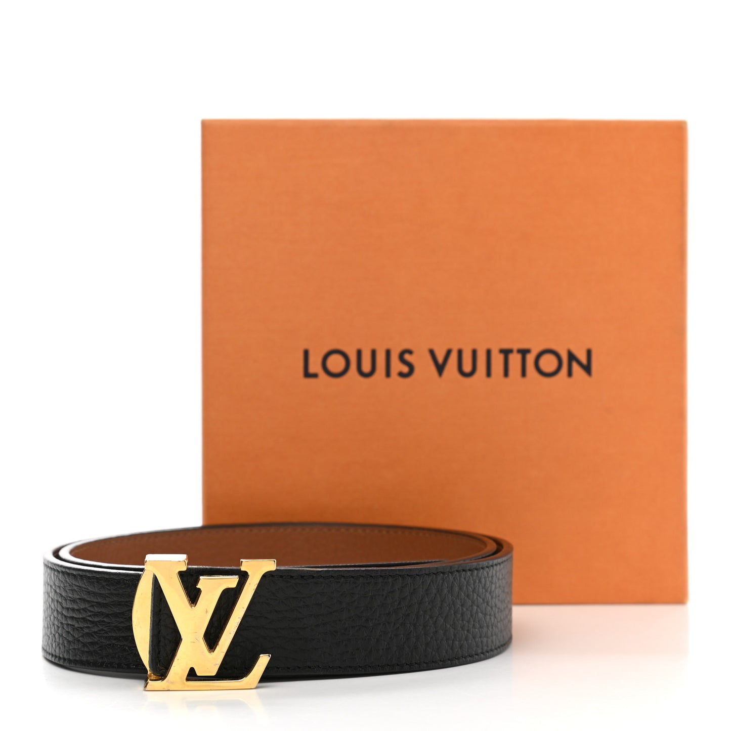 Calfskin 30mm LV Initiales Belt 75 30 Black