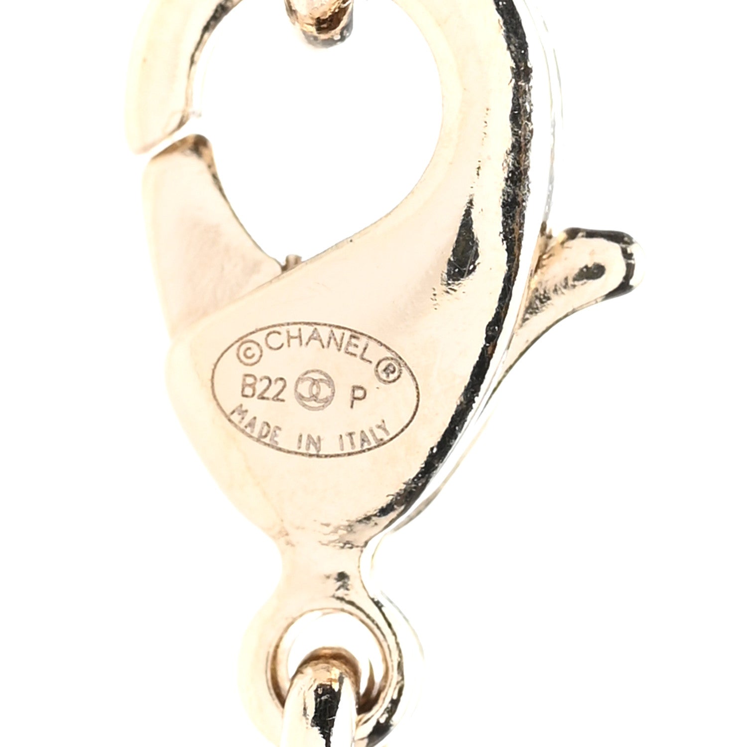 Chanel CC Heart Chain Pendant Necklace Gold 6 of 7