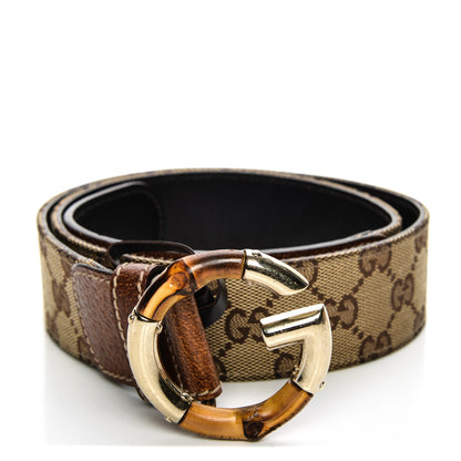 Gucci Monogram Bamboo G Belt 80 32 1 of 6