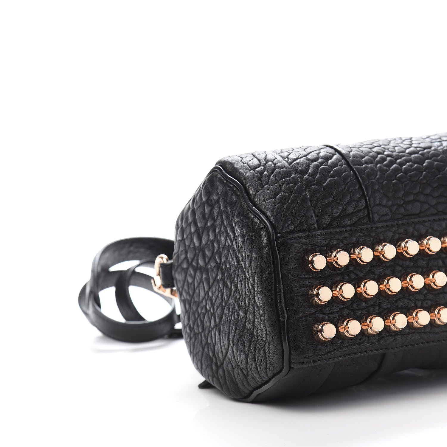 Alexander Wang Pebbled Lambskin Mini Rockie Black Rose Gold Hardware 7 of 9