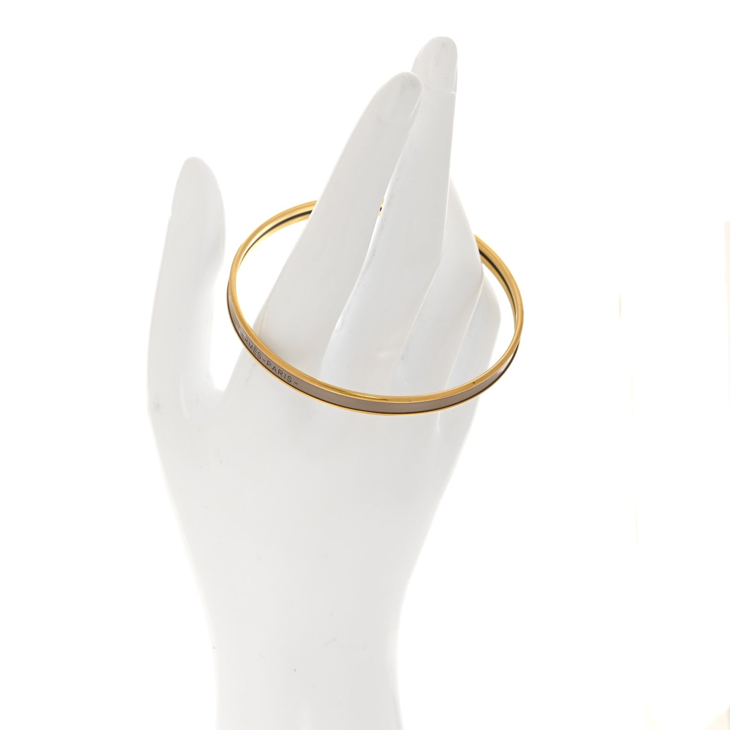 Enamel Printed Extra Narrow Uni Bracelet 70 Marron Glace