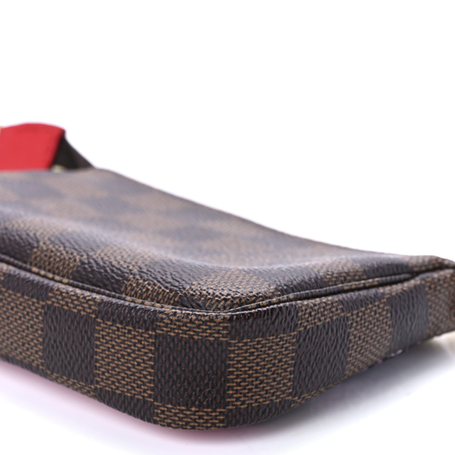 Damier Ebene 2019 Christmas Animation Mini Pochette Accessories Red