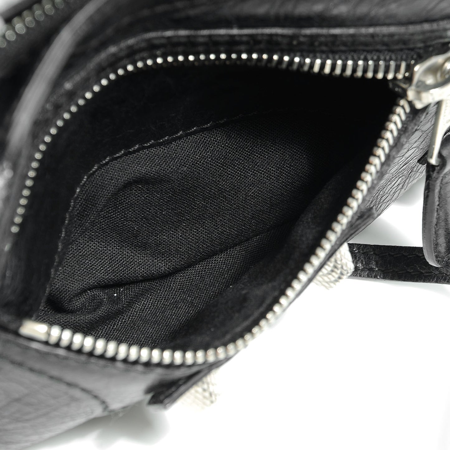 Agneau Giant 12 Silver Hardware Hip Black