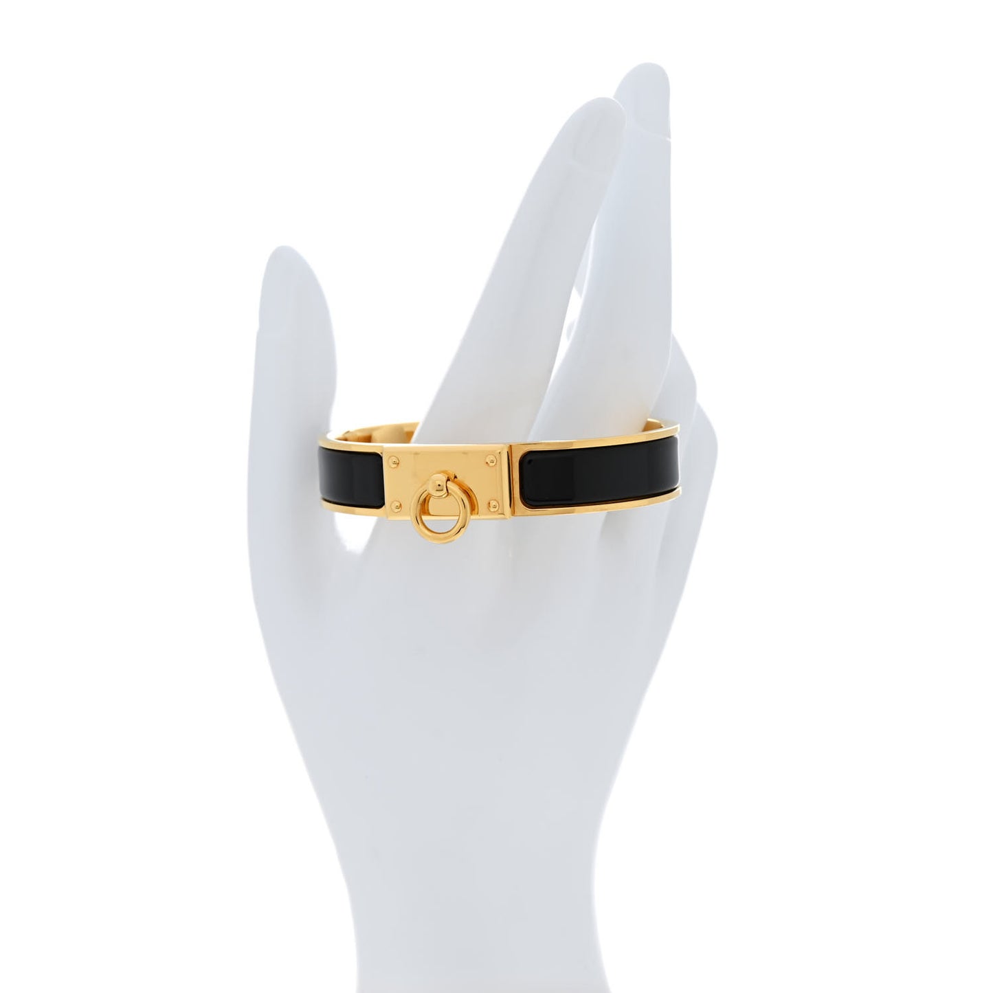 Enamel Clic Anneau Bracelet GM Black