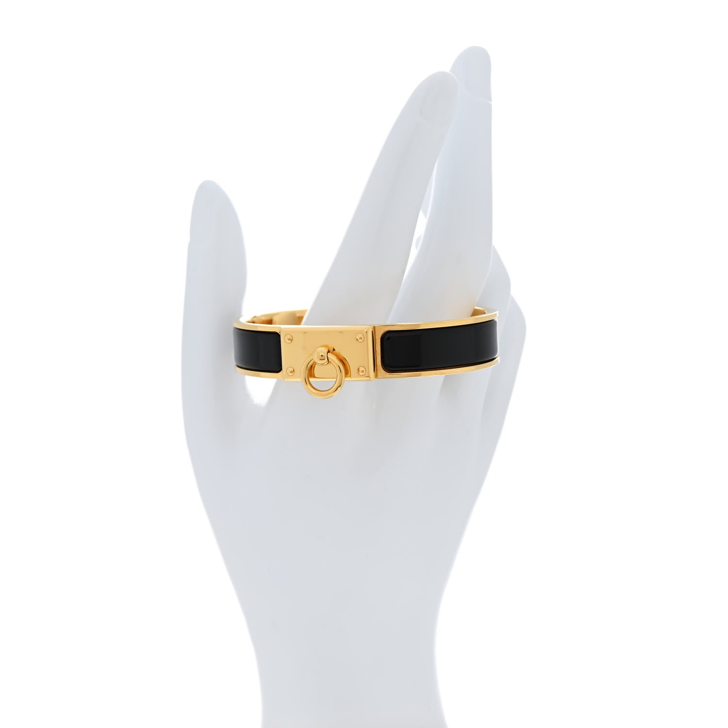 Hermes Enamel Clic Anneau Bracelet GM Black 2 of 5