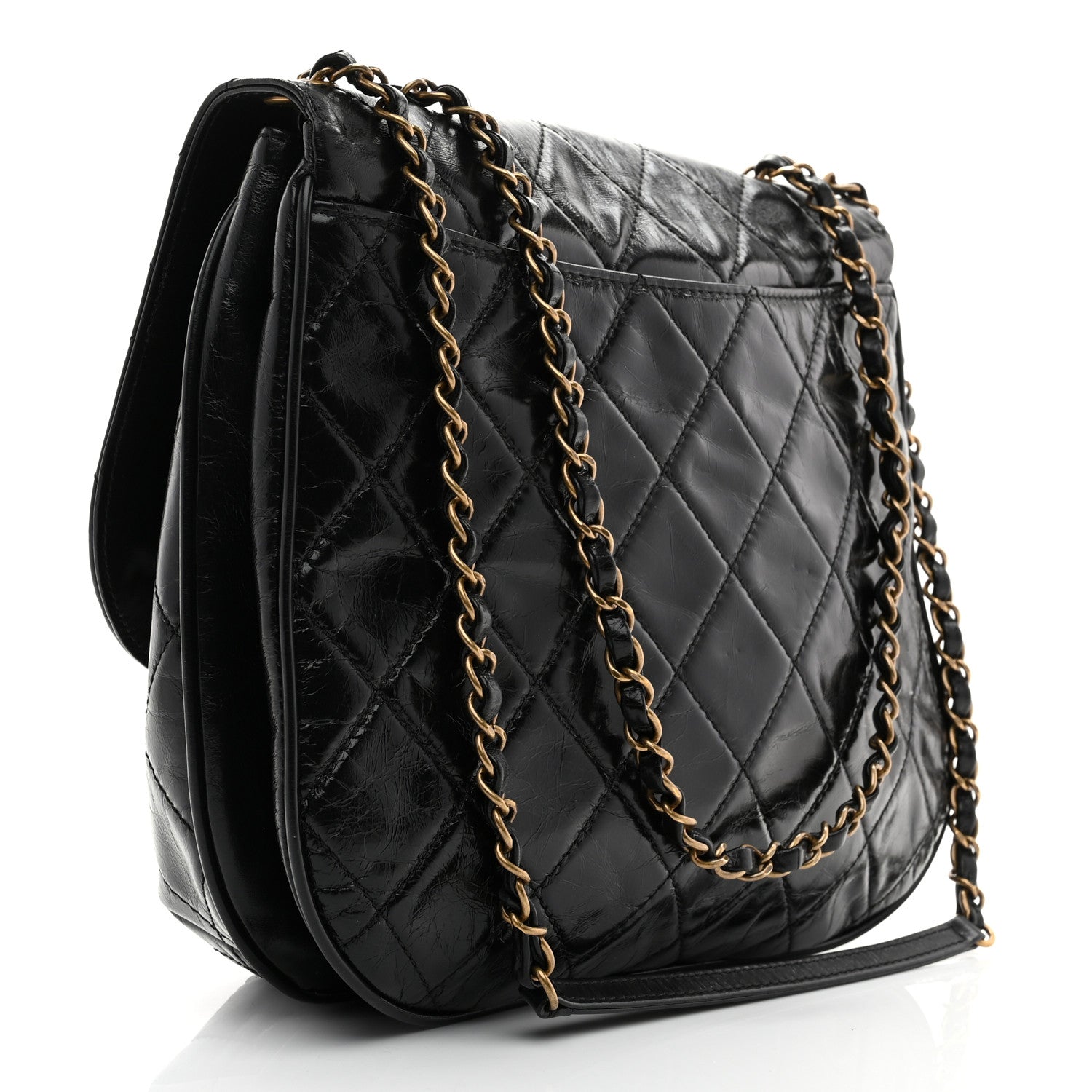 Chanel Glazed Calfskin Quilted Medium Bubble CC Flap Black 2 of 10