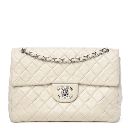 Chanel Caviar Quilted Maxi Single Flap White 1 of 21