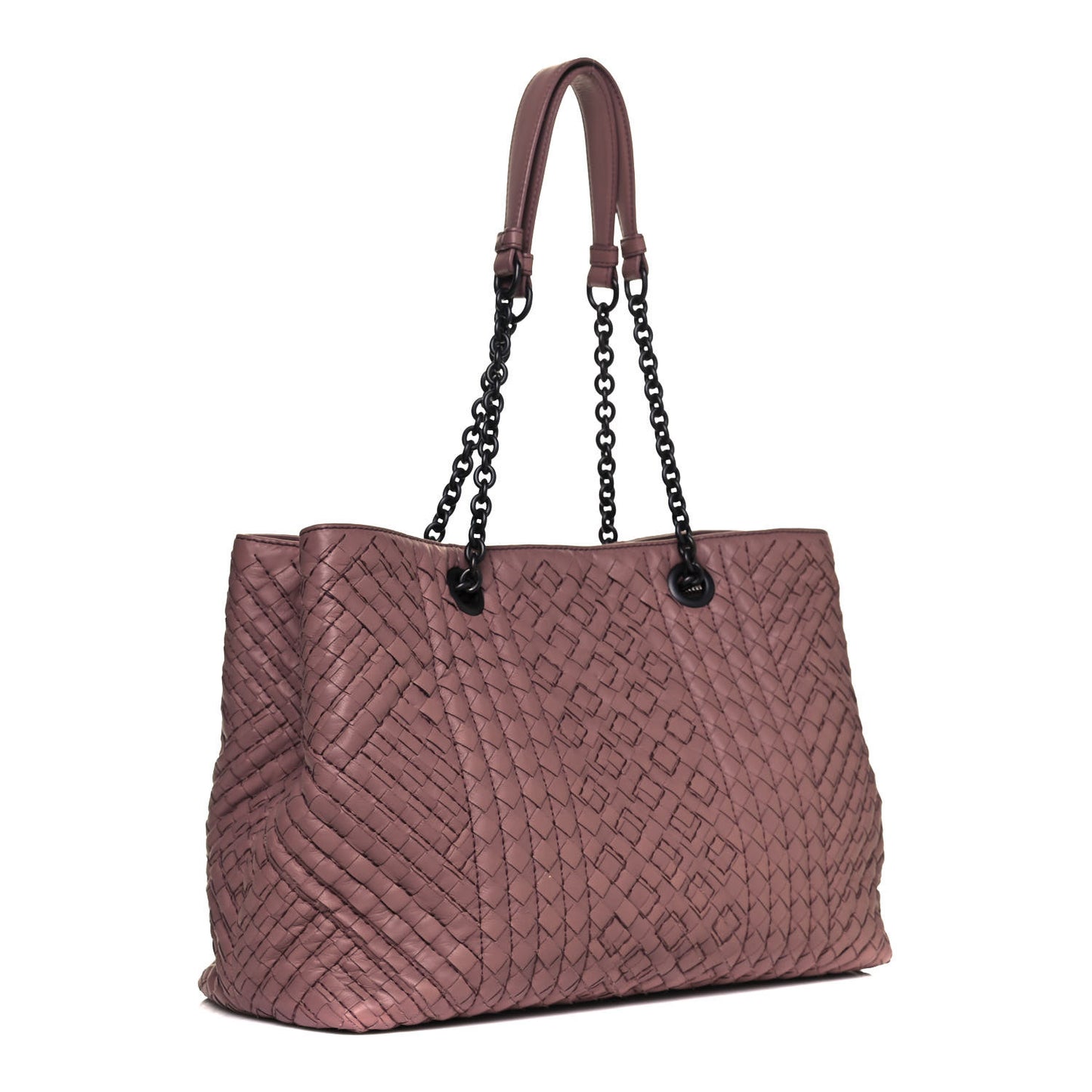 Nappa Intrecciato Boutis Top Handle Tote Desert Rose