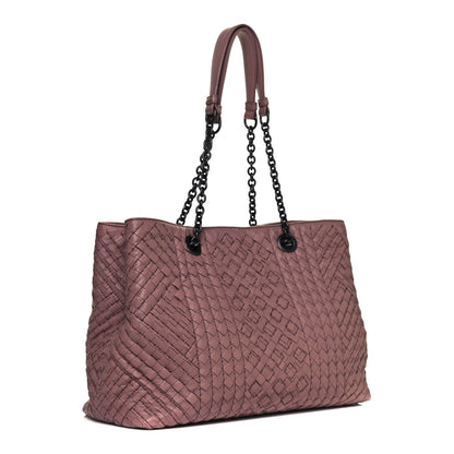 Bottega Veneta Nappa Intrecciato Boutis Top Handle Tote Desert Rose 3 of 12