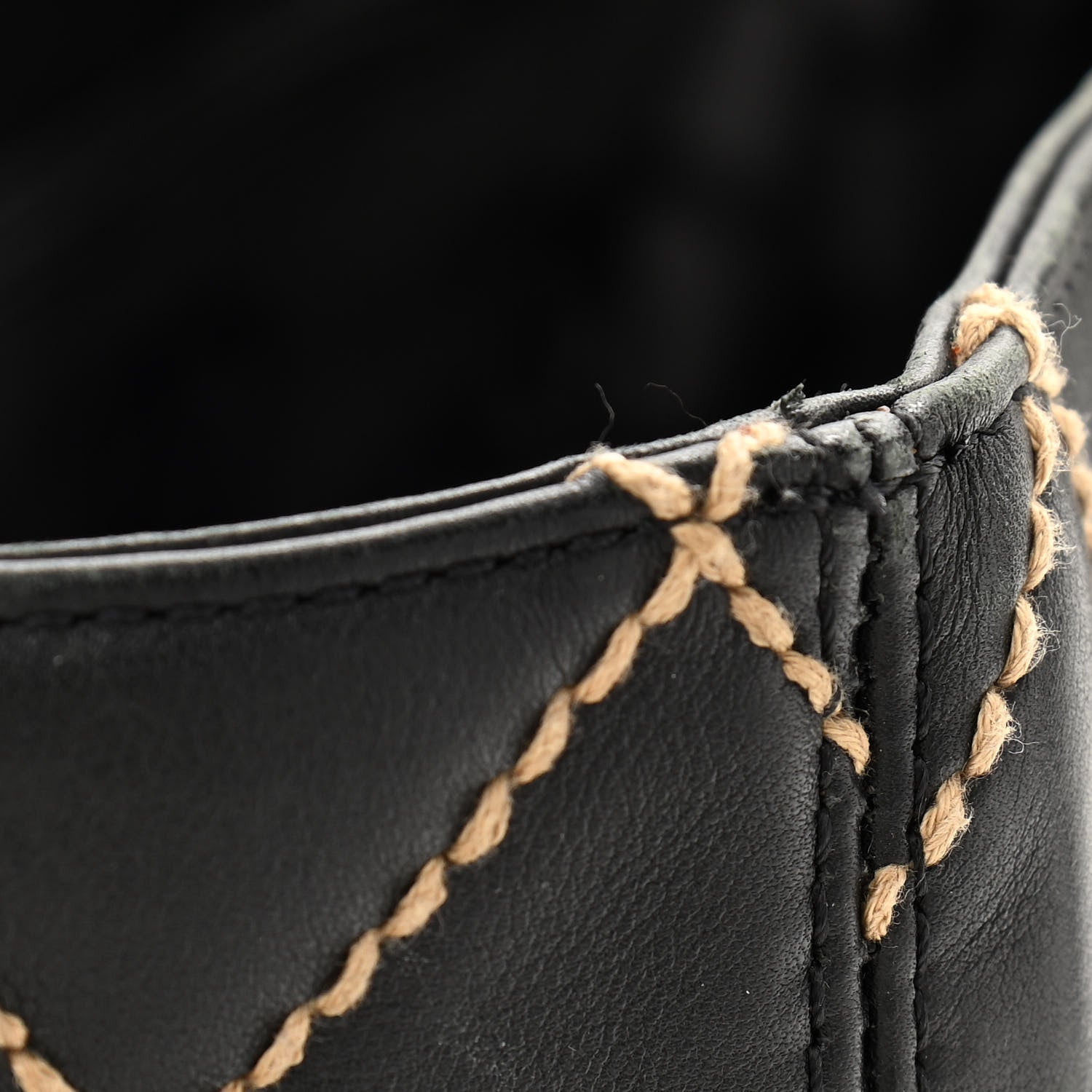 Chanel Calfskin Contrast Stitch Surpique Tote Black 13 of 15