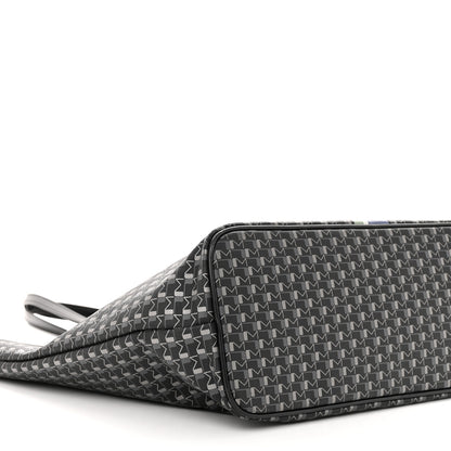 Moynat Grained Calfskin Canvas 1920 Oh! Tote Ruban GM Carbon Silver 9 of 10