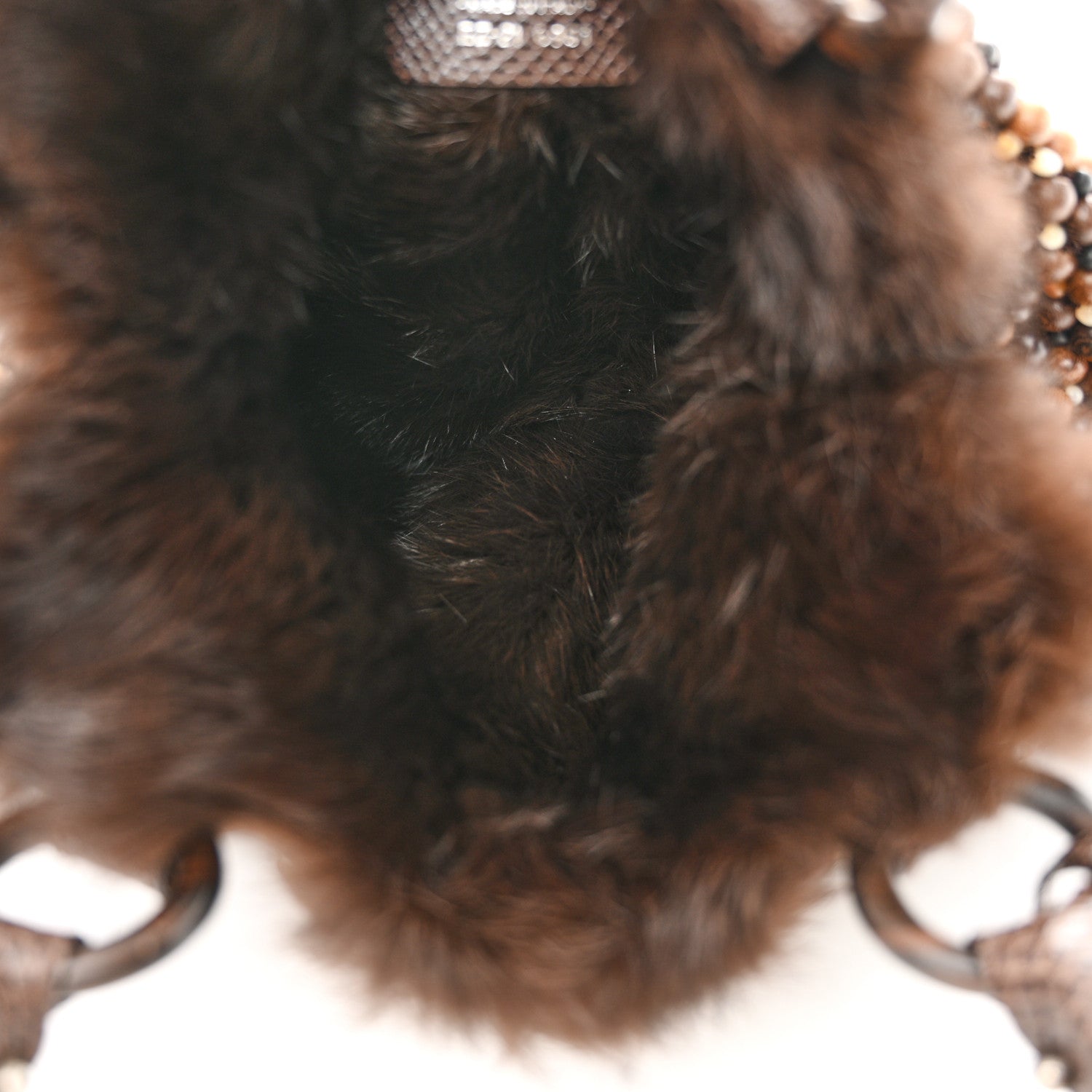 Salvatore Ferragamo Wood Beaded Lizard Mink Gancini Satchel Brown 5 of 10