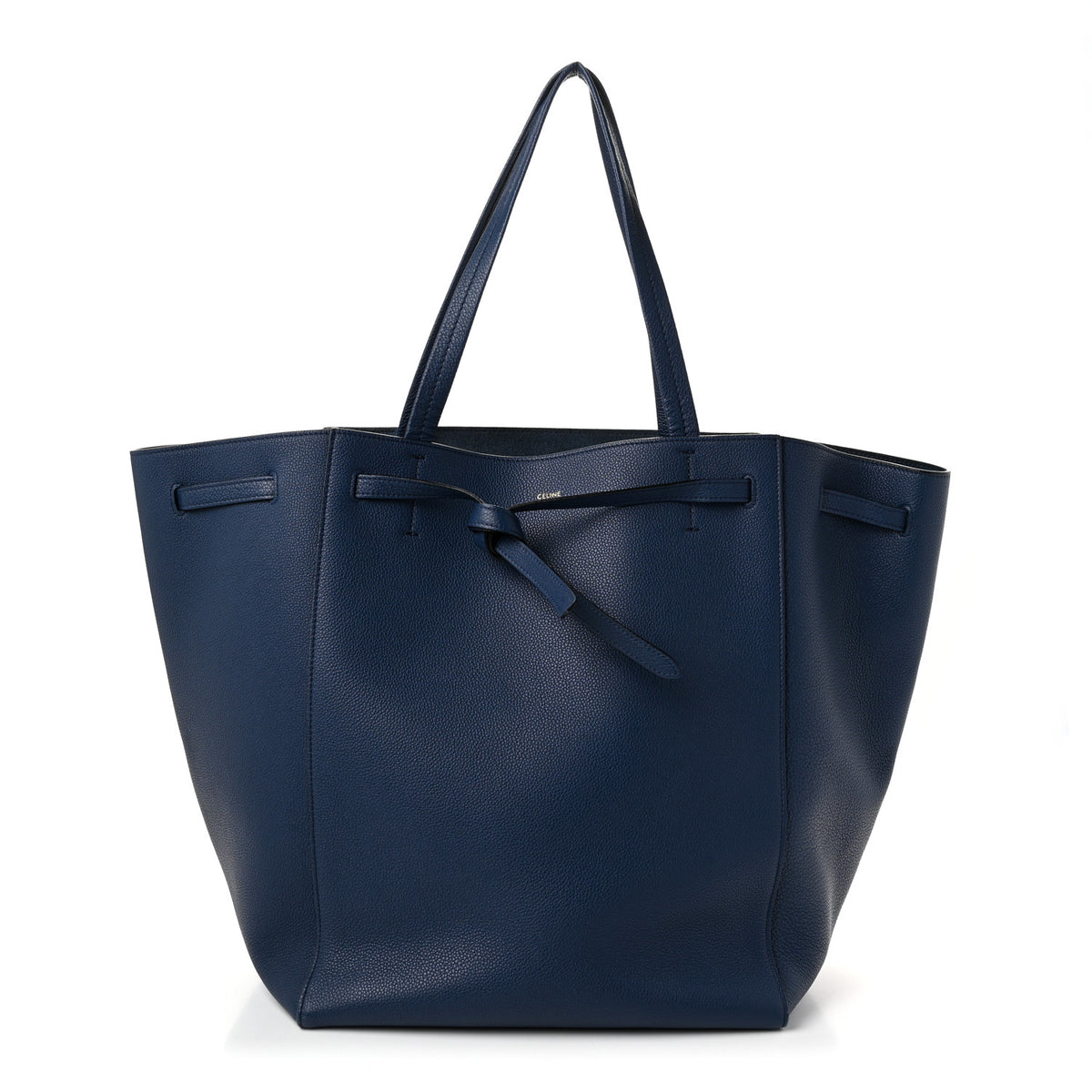 Soft Grained Calfskin Small Belt Cabas Phantom Dark Blue
