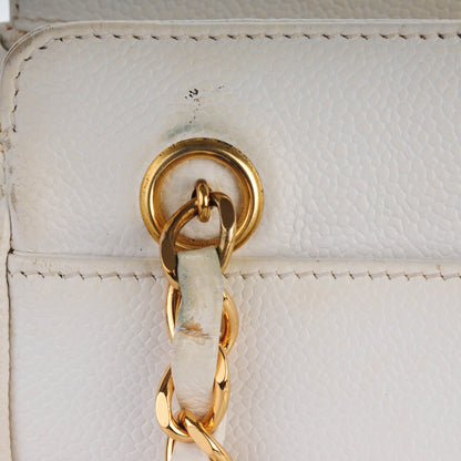 Chanel Caviar Shoulder Bag White 12 of 14