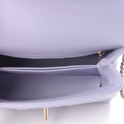 Chanel Caviar Quilted Mini Coco Handle Flap Light Purple 4 of 8