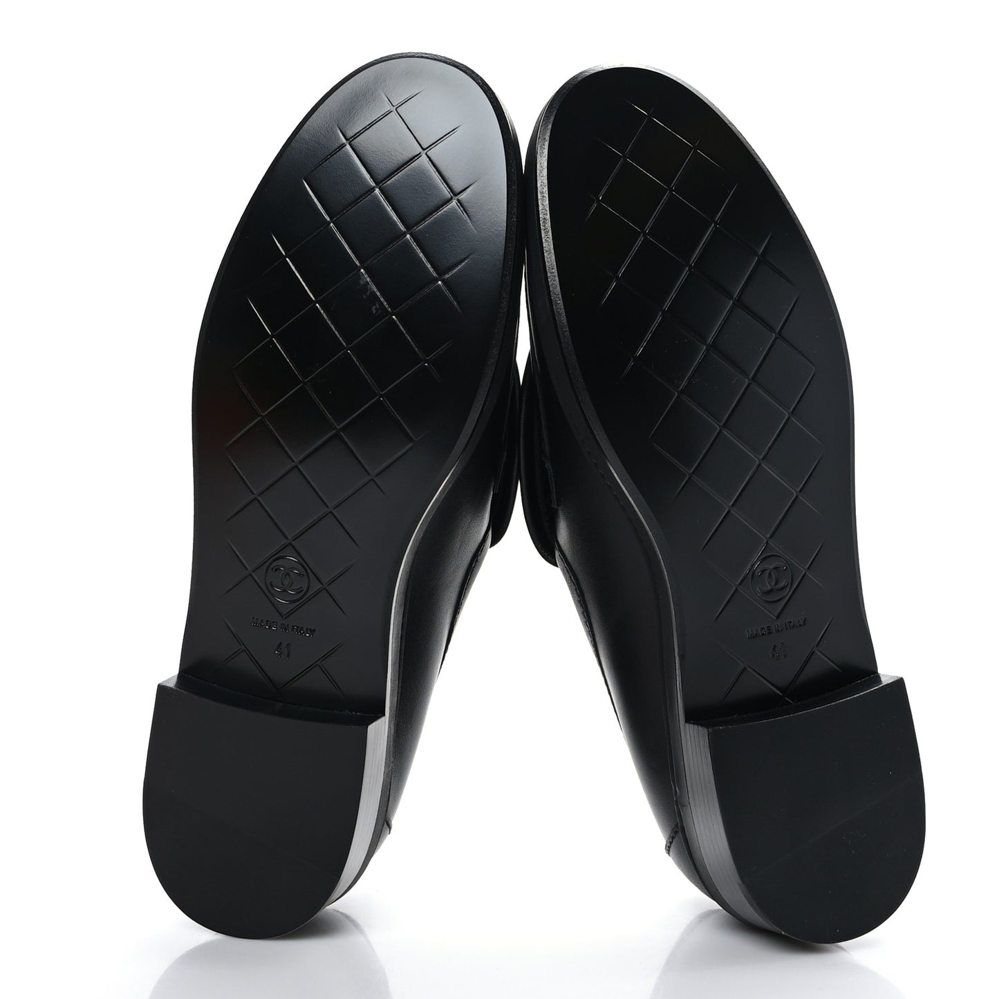 Lambskin Quilted CC Turnlock Loafers 41 Black