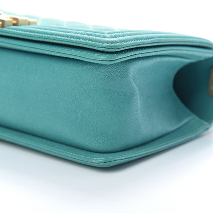 Chanel Caviar Quilted Medium Boy Flap Turquoise 10 of 11