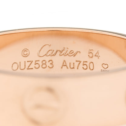 Cartier 18K Pink Gold 5.5mm LOVE Ring 54 6.75 3 of 3