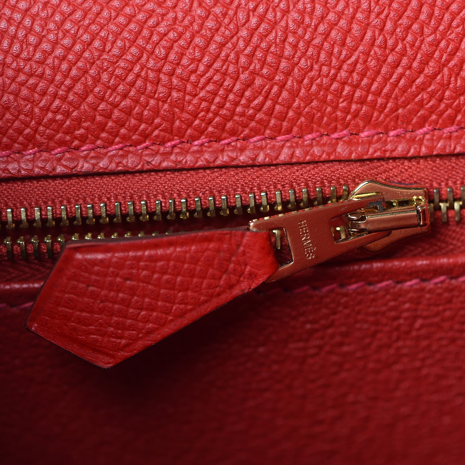 Hermes Epsom Kelly Sellier 32 Rouge Casaque 26 of 35