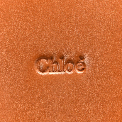Chloe Raffia Smooth Calfskin Small Sense Basket Caramel 6 of 8