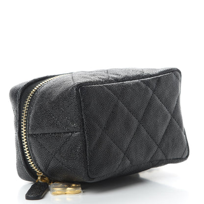 Chanel Caviar Quilted Mini Top Handle Vanity With Chain Black 4 of 11