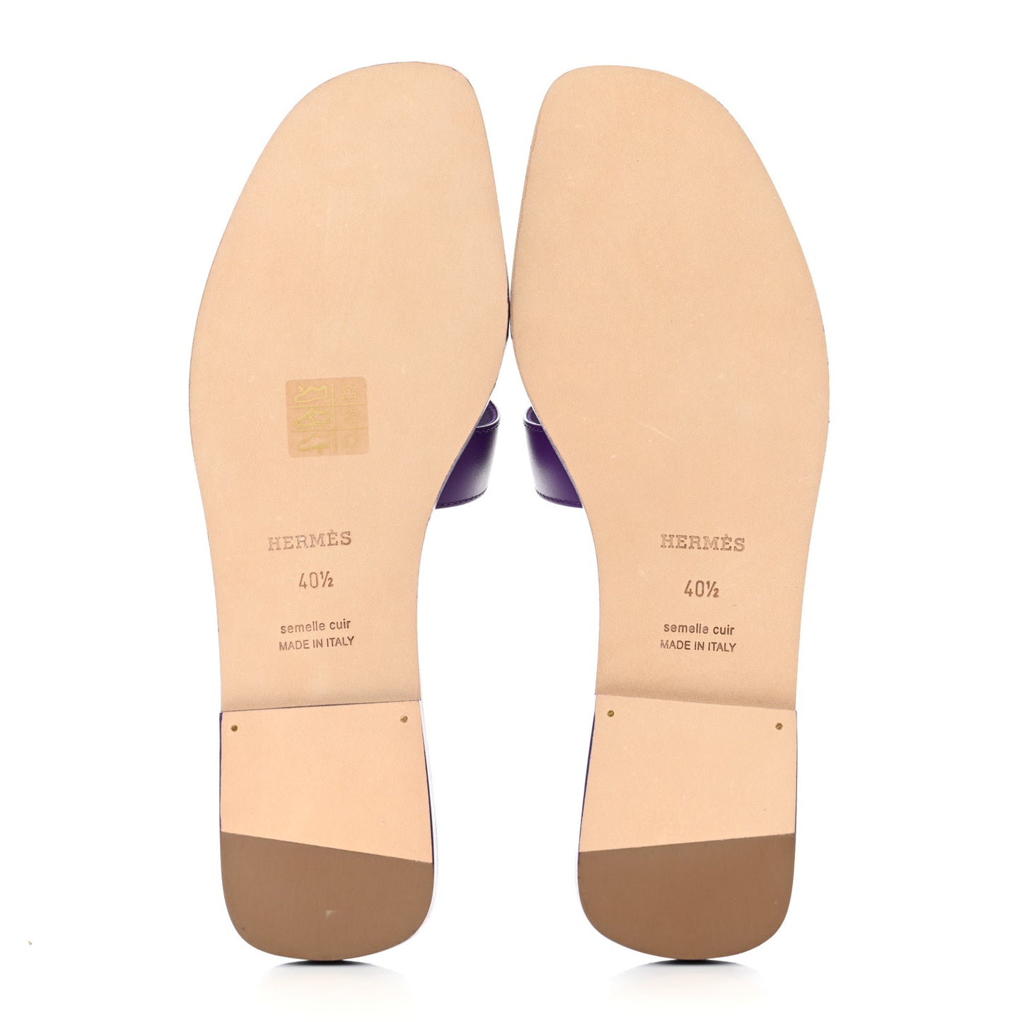 Calfskin Oran Sandals 40.5 Violet Majorette