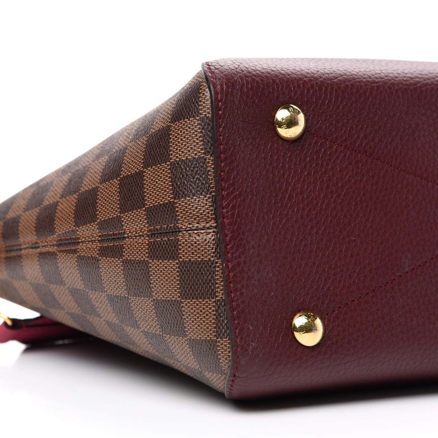 Louis Vuitton Damier Ebene Cuir Taurillon Hyde Park Fuchsia 7 of 11