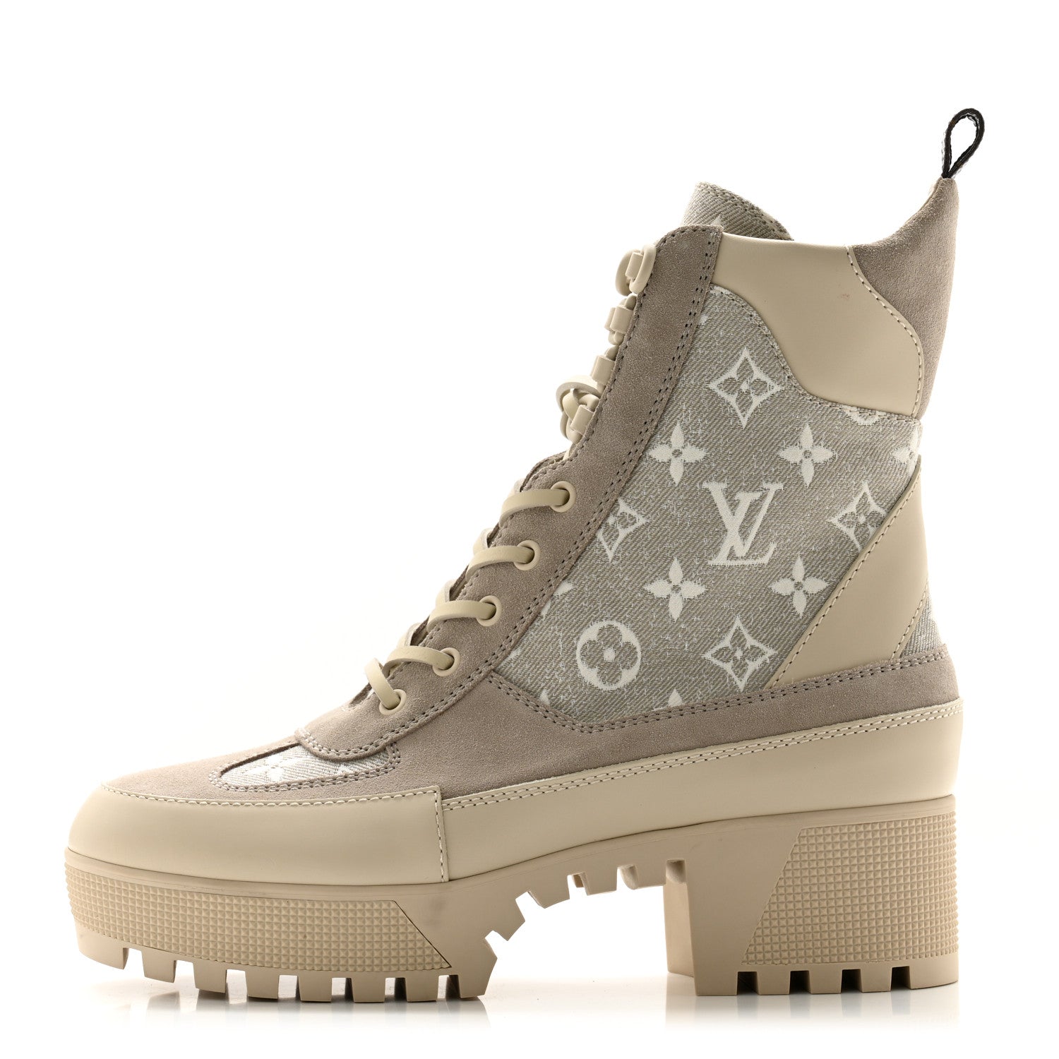 Louis Vuitton Suede Calfskin Laureate Platform Desert Boots 40 Taupe 1 of 11