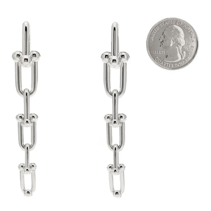 Tiffany Sterling Silver HardWear Graduated Link Earrings 2 of 5