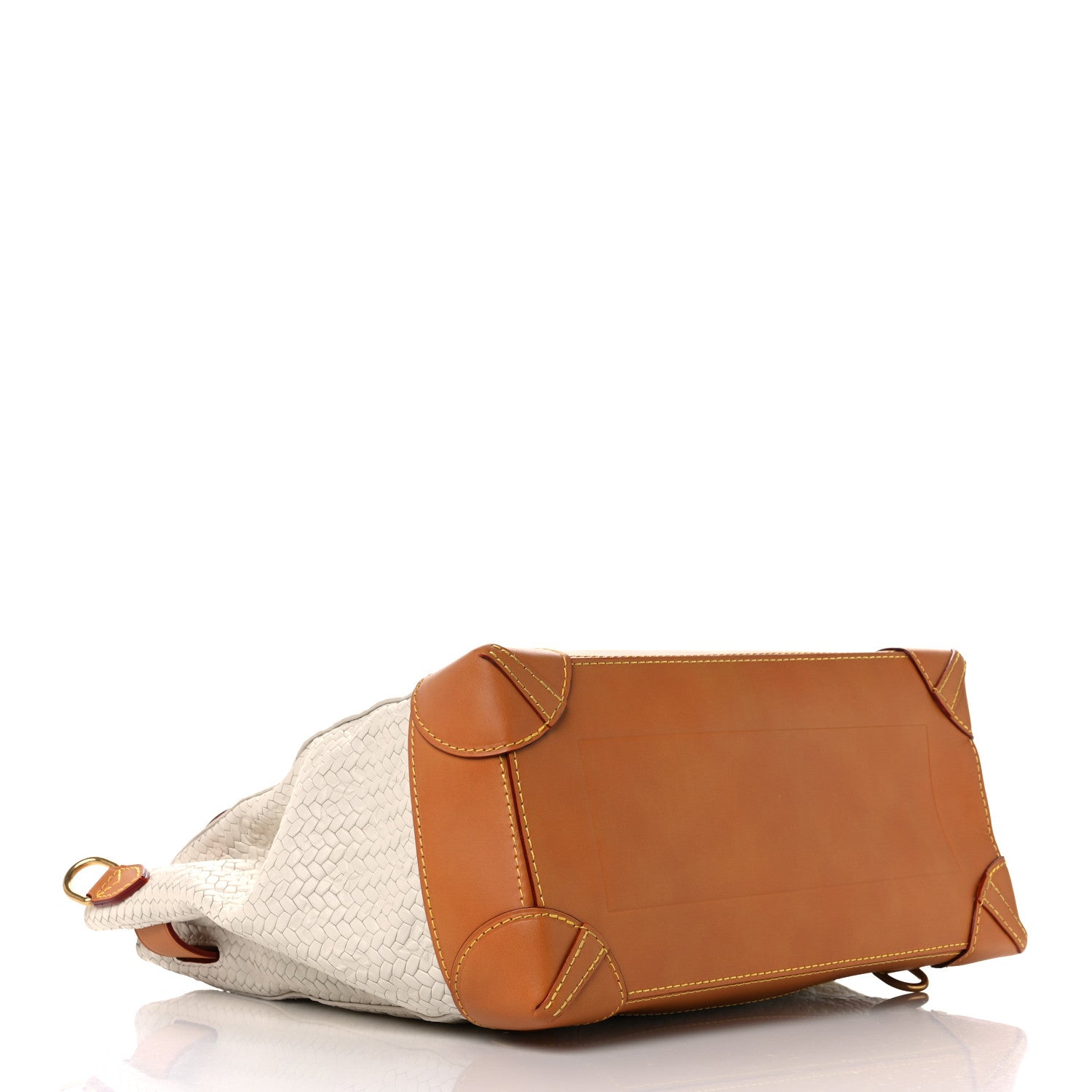 Louis Vuitton Calfskin Woven Embossed Monogram Steamer 30 Off White 4 of 10