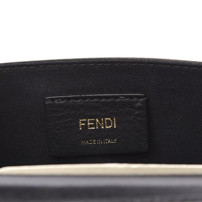 Fendi Vitello Liberty F is Fendi Bi-Color FF 1974 Embossed Envelope Belt Bag Maya Black 5 of 8